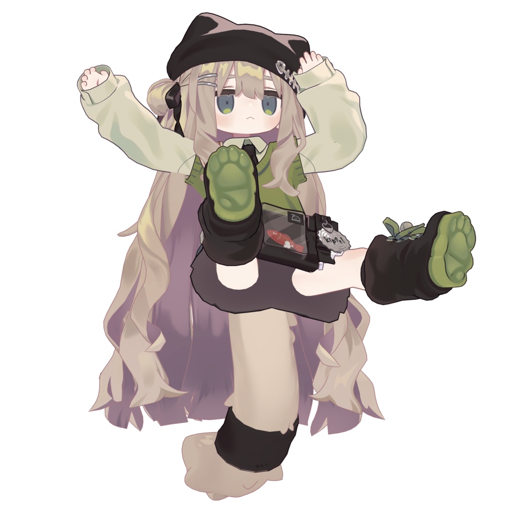 すべりねこ pose