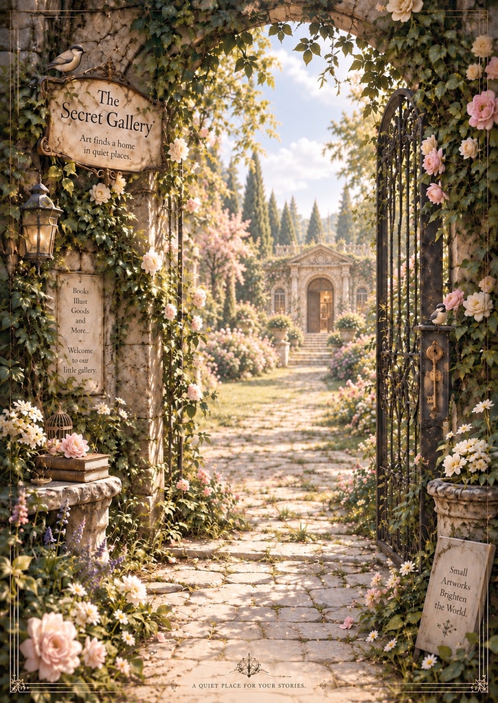 THE SECRET GALLERY -秘密の花園-|背景素材