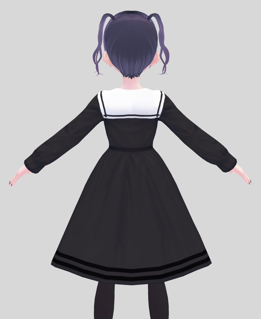 【無料】お上品セーラーワンピ【VRoid】