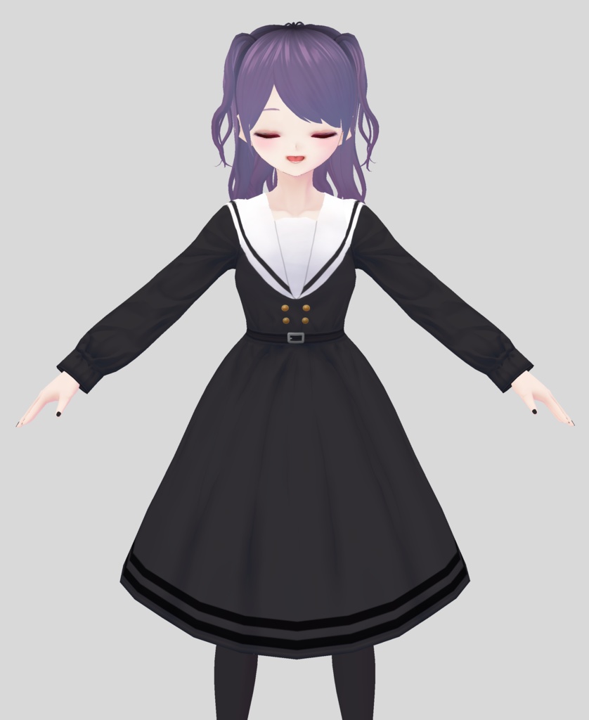 【無料】お上品セーラーワンピ【VRoid】