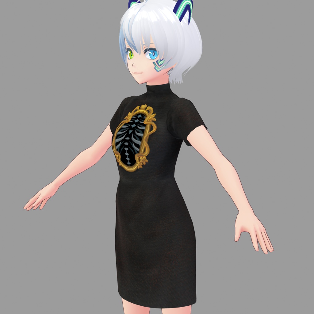 額縁ペンシルドレス【VRoid】
