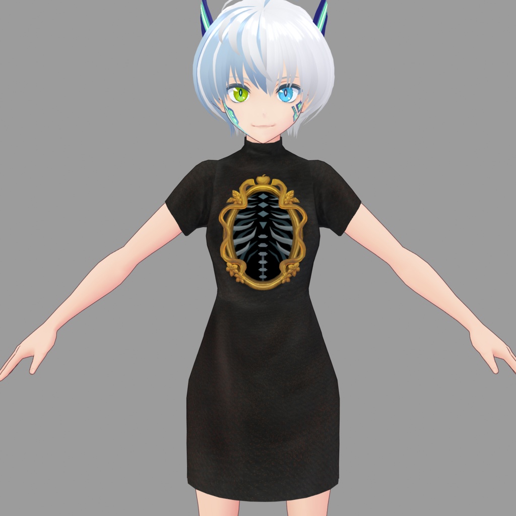 額縁ペンシルドレス【VRoid】