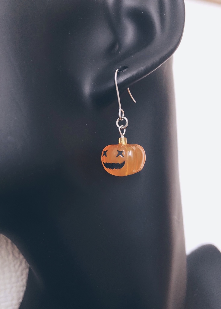 ハロウィンピアス(ジャック・オ・ランタン)