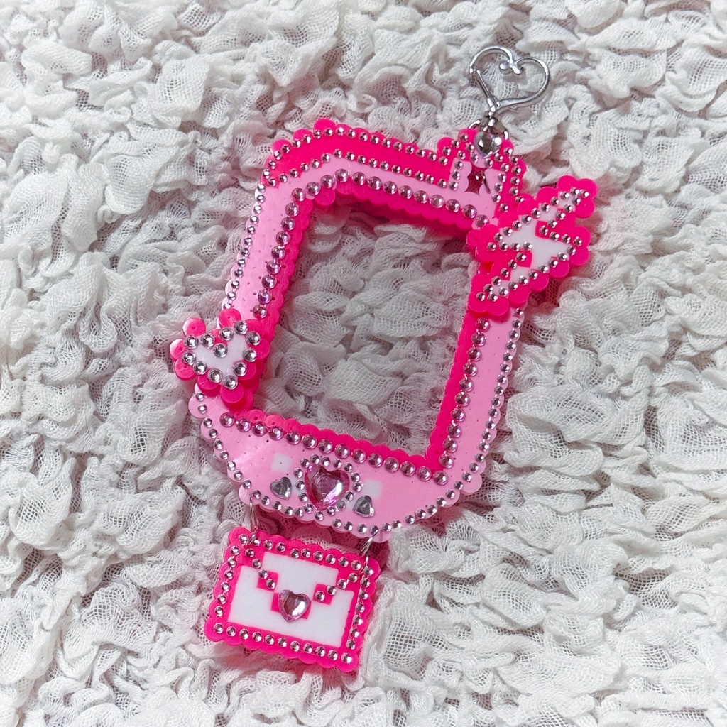 💗ガラケー風 カードケースキーホルダー