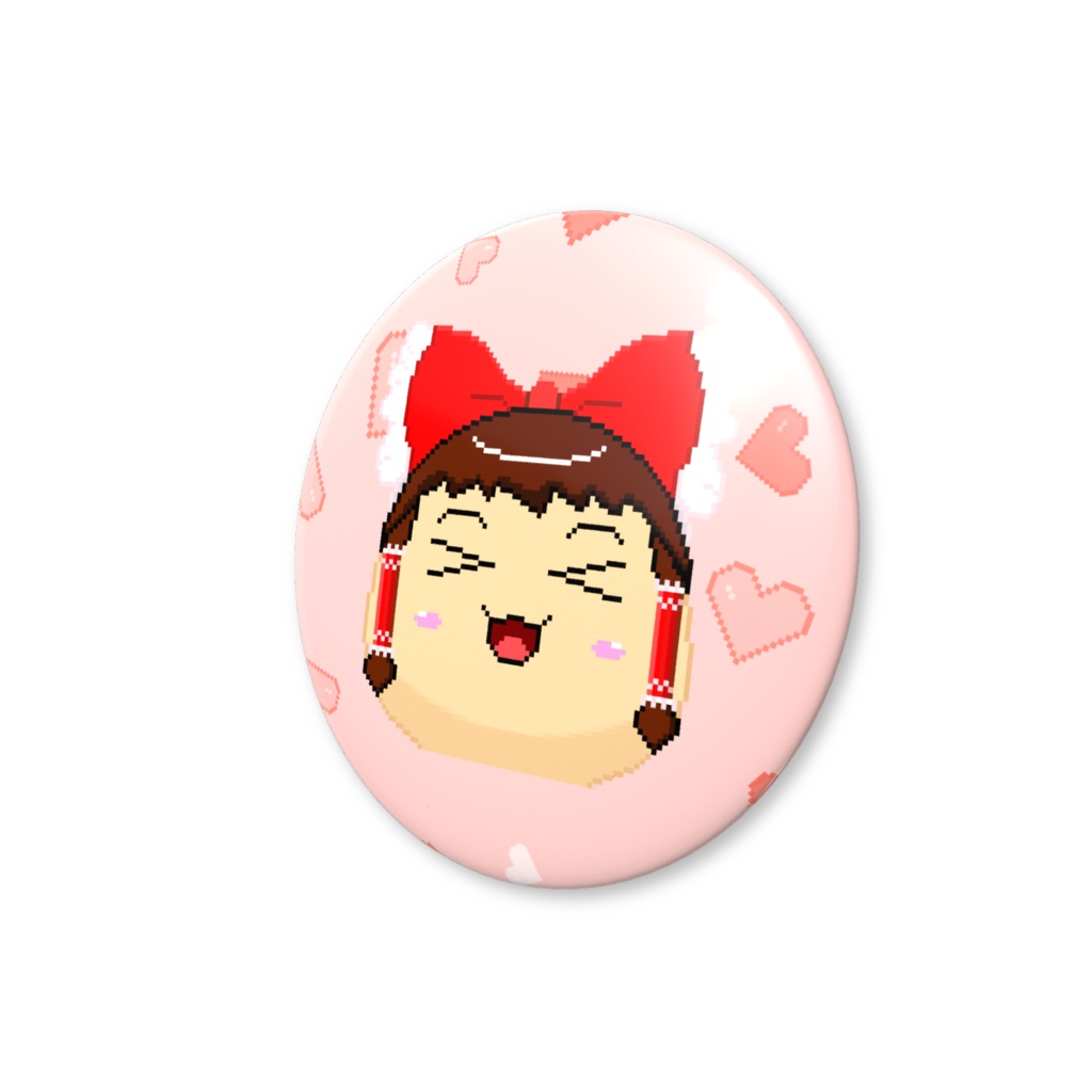 ドット絵ゆっくりれいむ缶バッチ