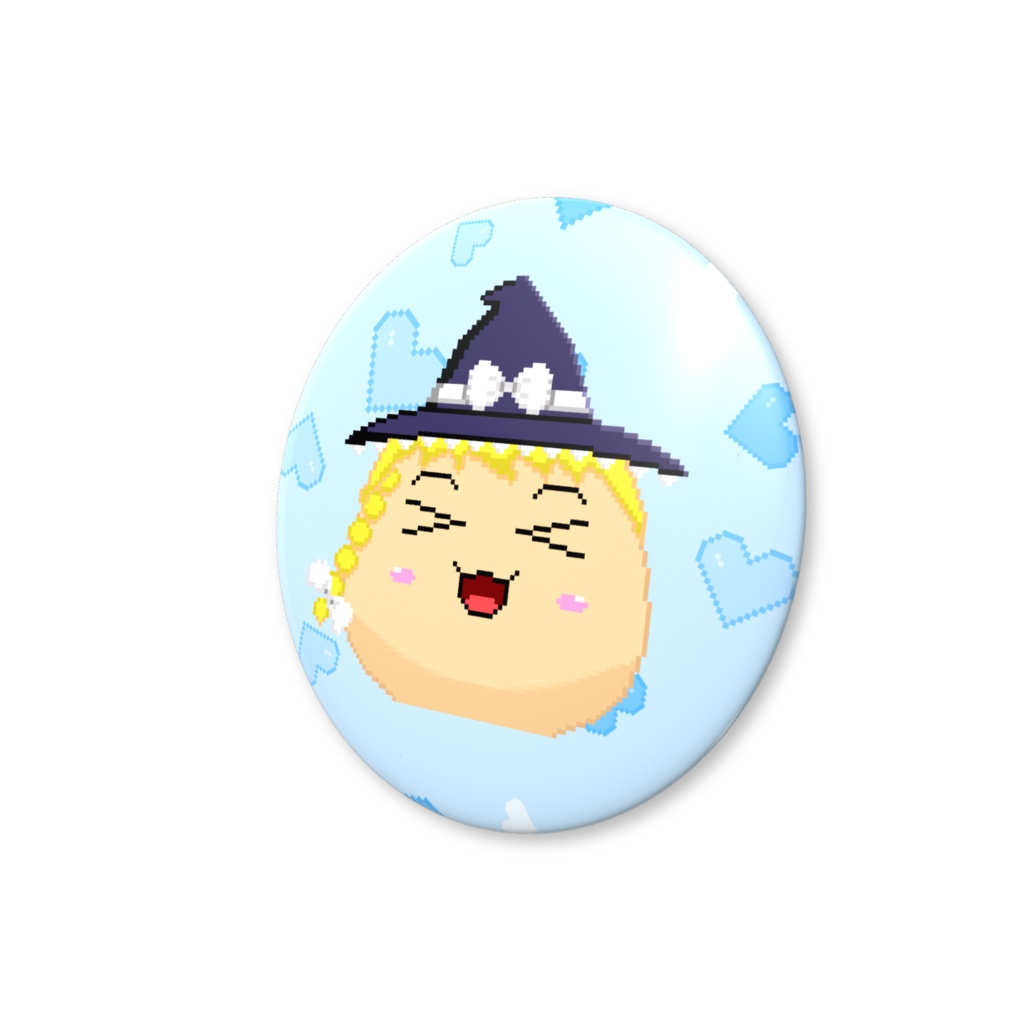 ドット絵ゆっくりまりさ缶バッチ