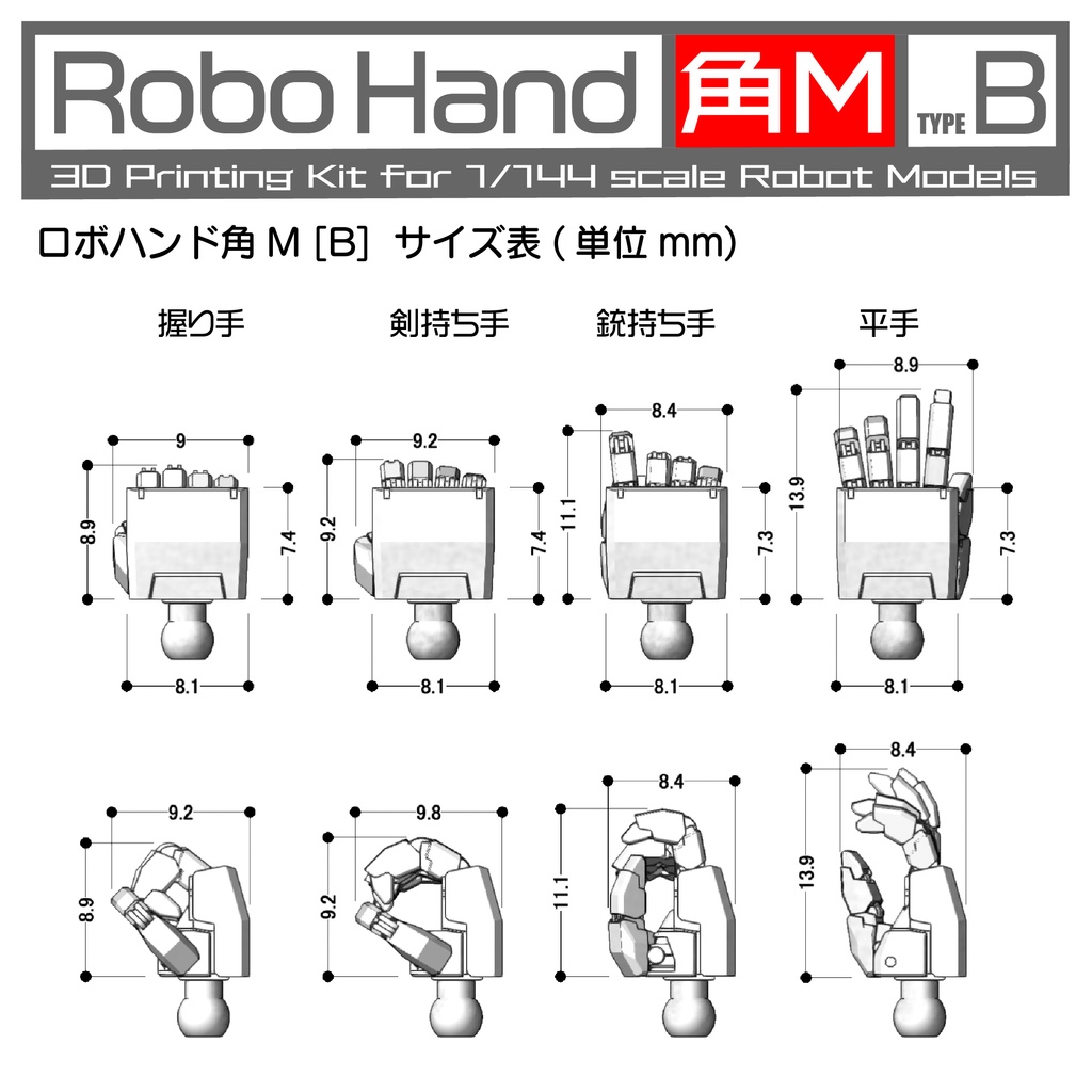 Robo Hand 角M (タイプB)