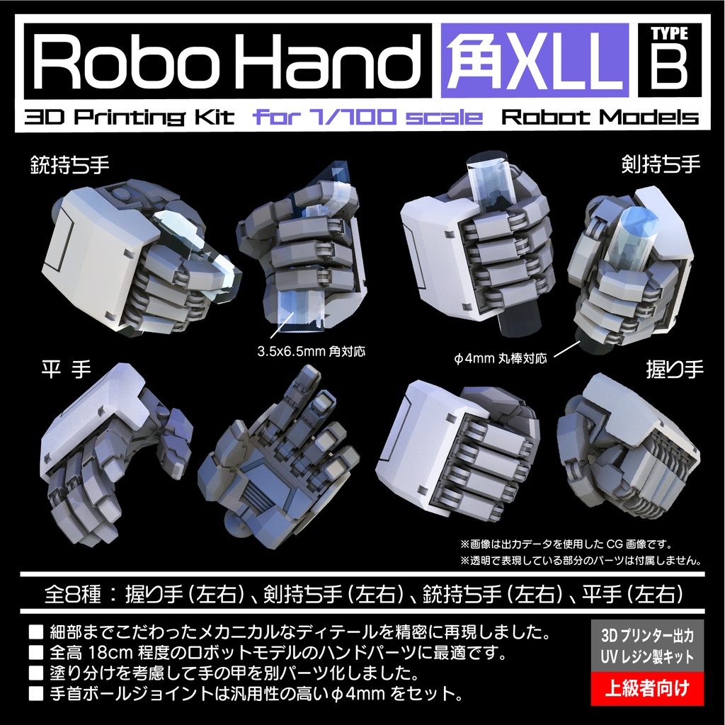 Robo Hand 角XLL  (タイプB)