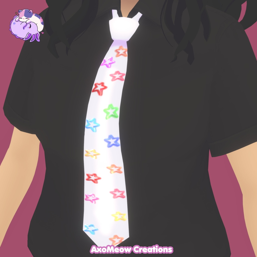 【Vroid】 Colorful star tie 🌈