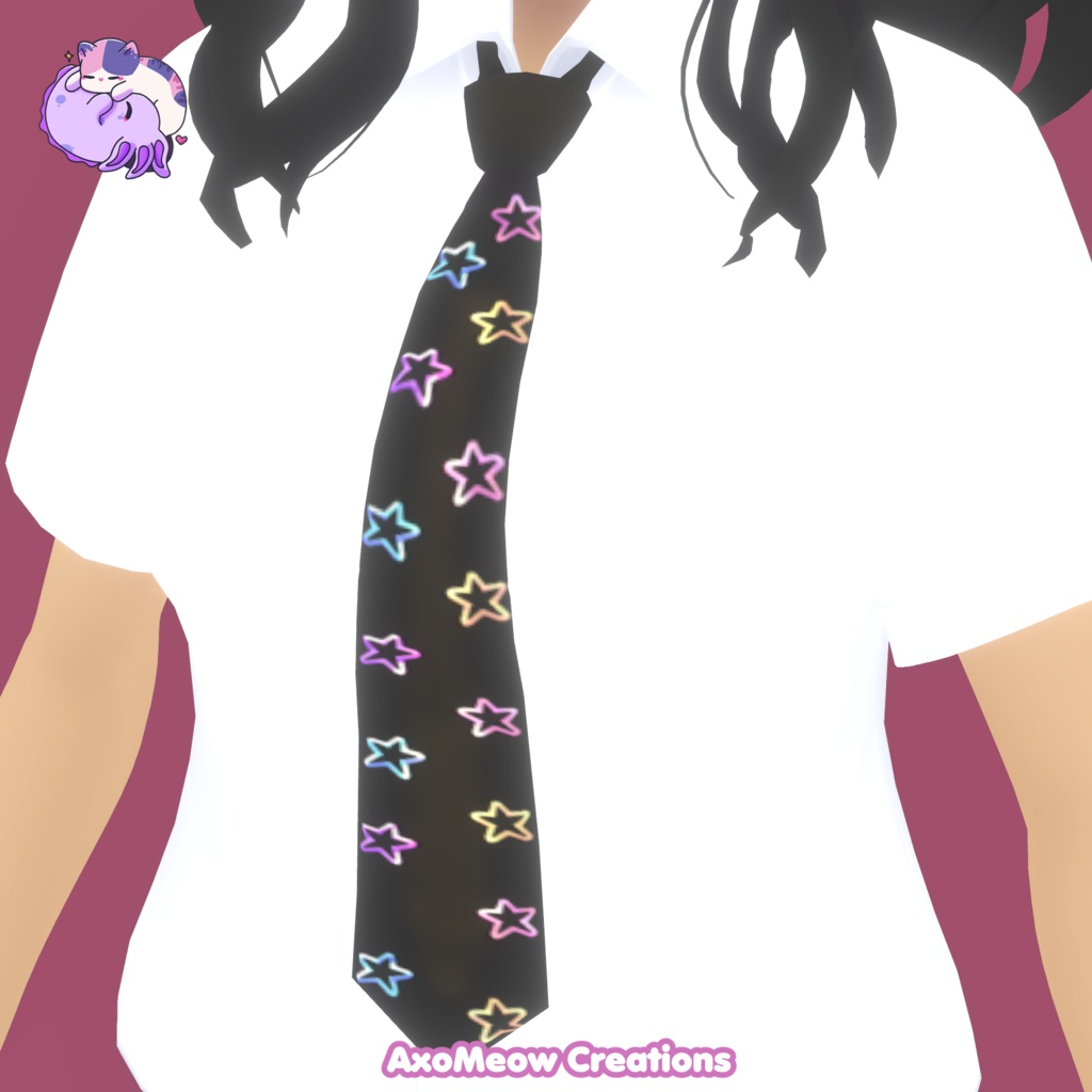 【Vroid】 Colorful star tie 🌈