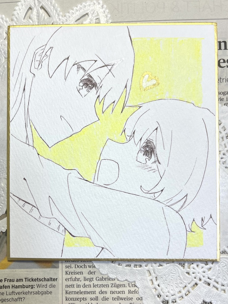 直筆イラスト色紙verひびまい(イエロー)