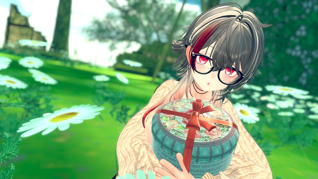 チョコレート★プレゼントボックス chocolate★PresentBox MA対応 アバター&ワールド【食べられるギミック付き】