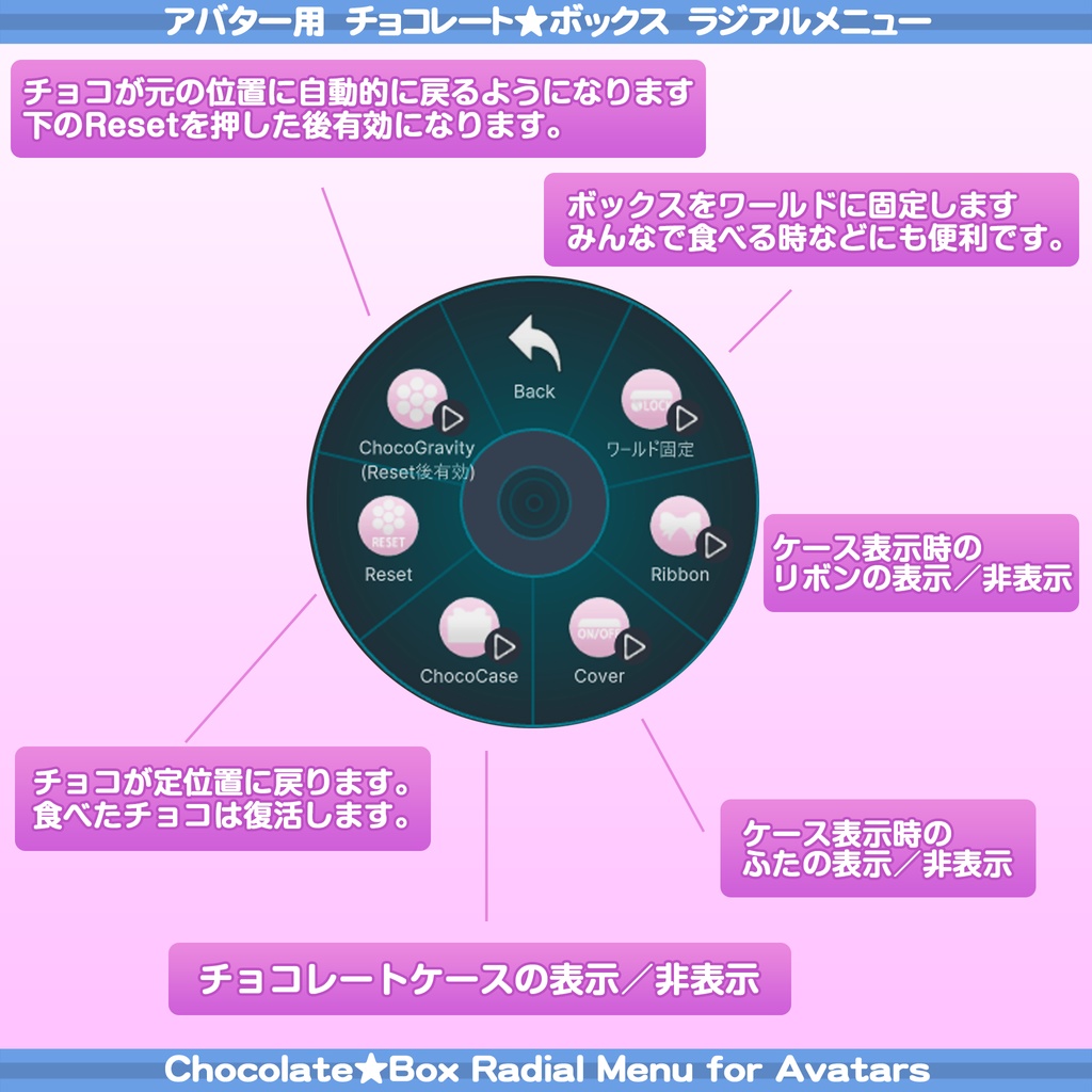 チョコレート★プレゼントボックス chocolate★PresentBox MA対応 アバター&ワールド【食べられるギミック付き】