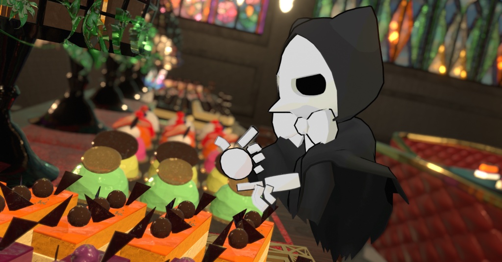 【無料】オリジナル3Dモデル ねことりのしにがみ「です君」