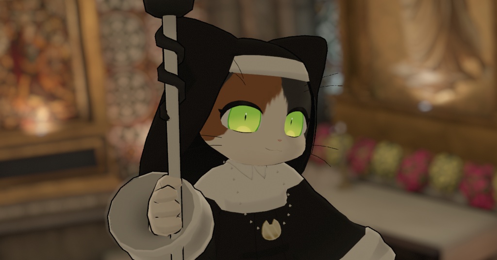 【無料・Quest対応】オリジナル3Dモデル「シスター・ノンネ」