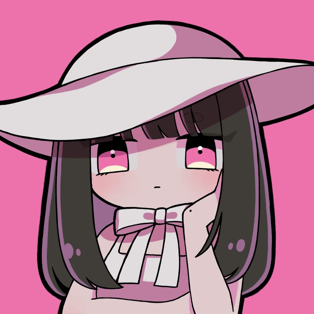 【キャンバスパネル】白い帽子