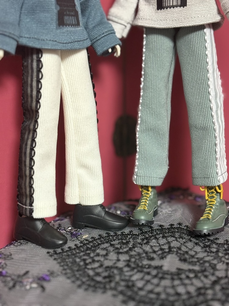 シチリアサイズ レースラインリブパンツ