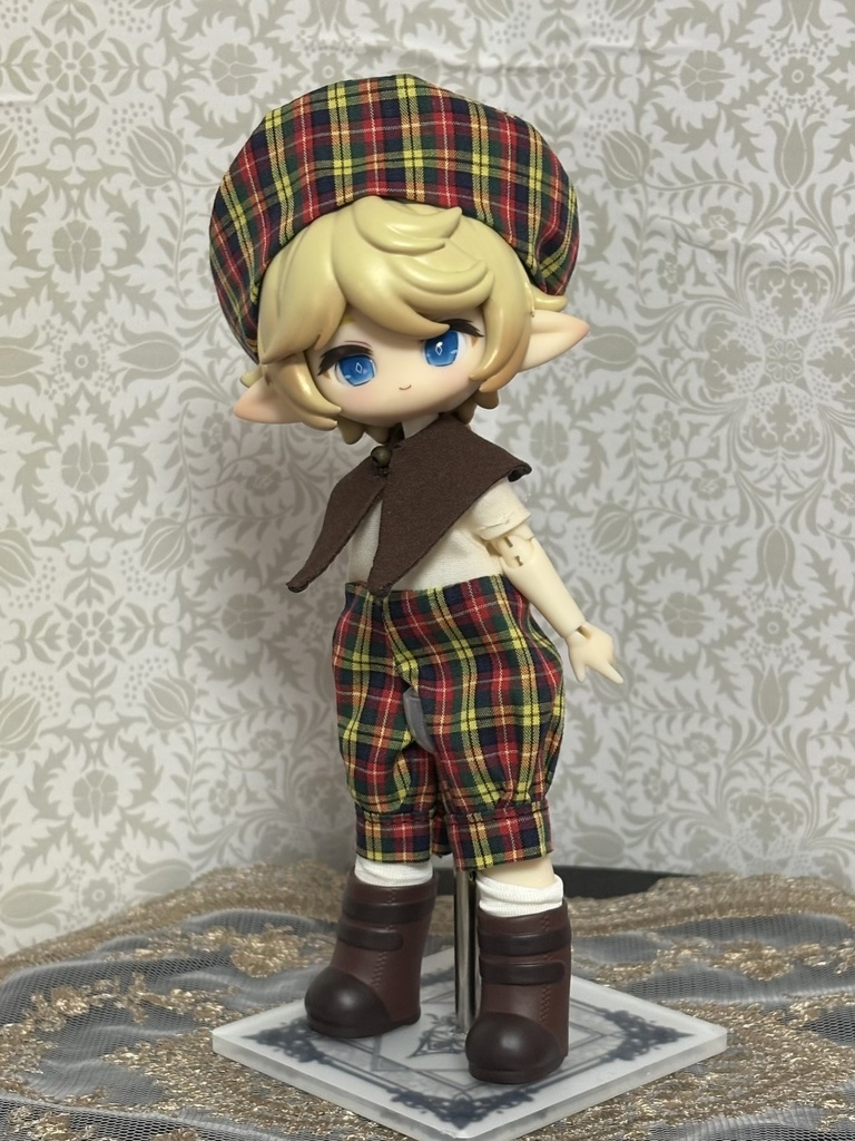 チェックサロペットセット