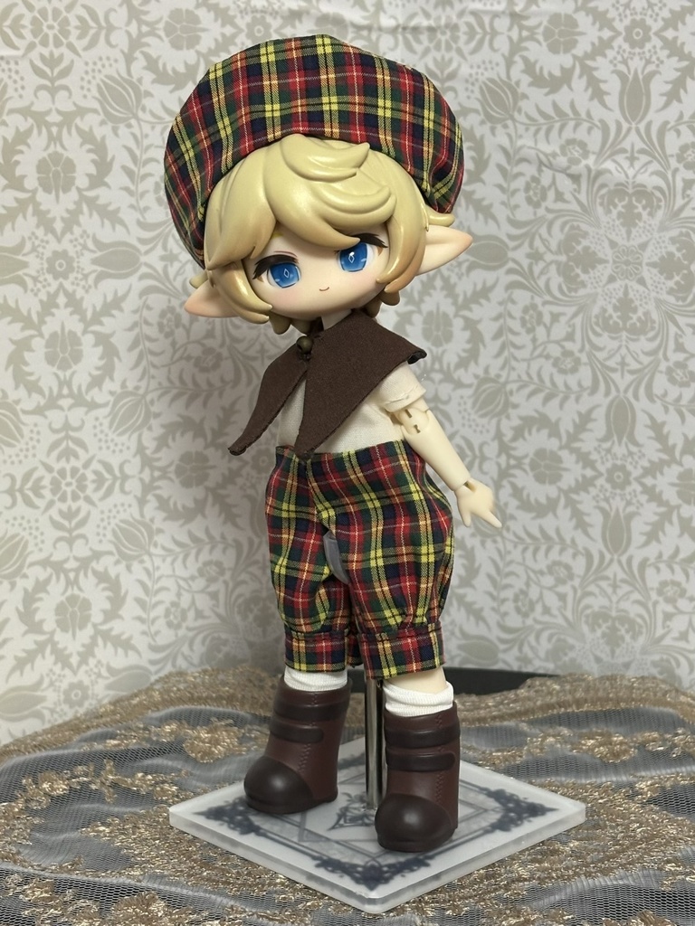 チェックサロペットセット