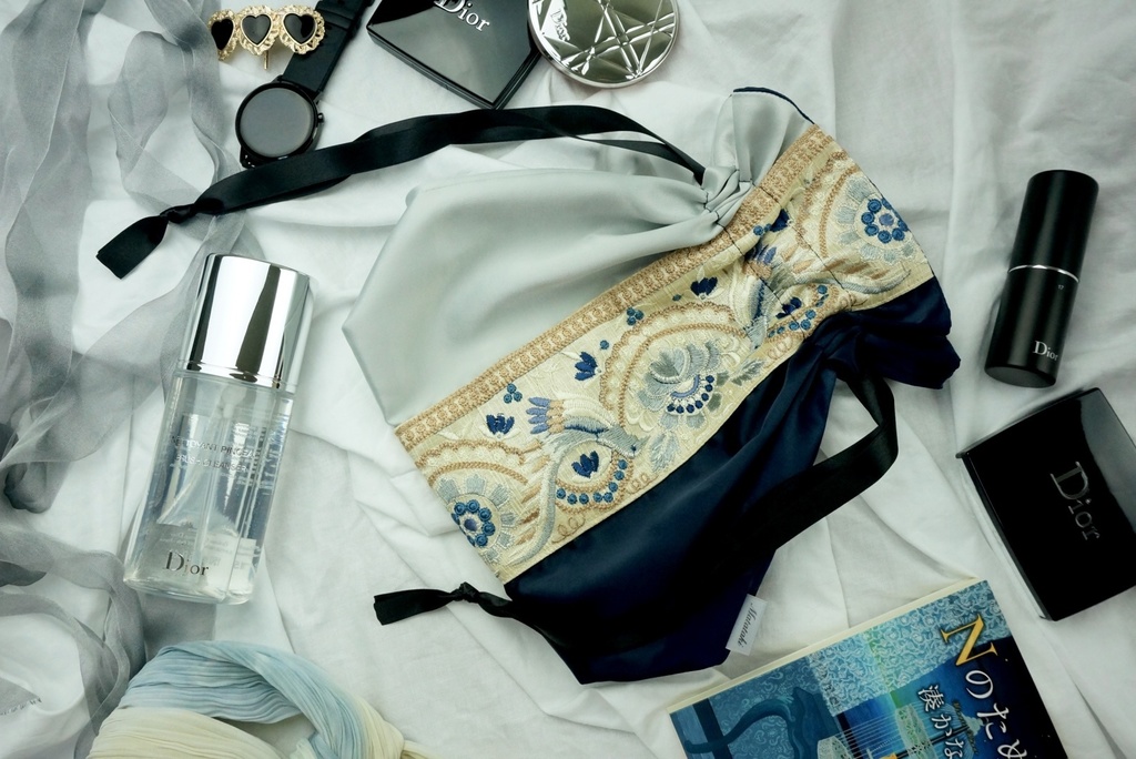 三鳥毛イメージ【トラベル巾着ポーチ】