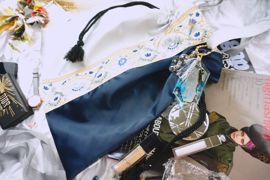 山鳥毛イメージ【おでかけ巾着トート】