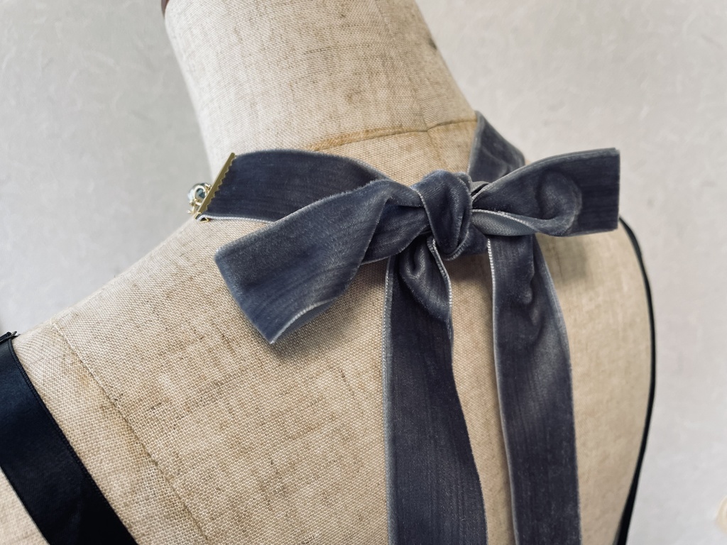 刀剣男士イメージベロアのリボンチョーカー