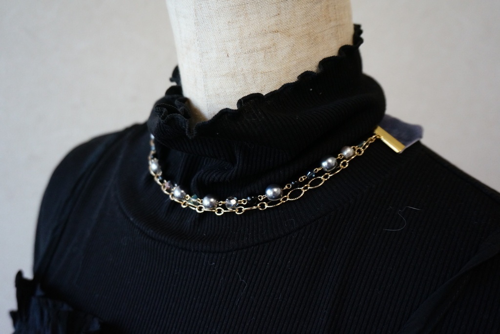 刀剣男士イメージベロアのリボンチョーカー