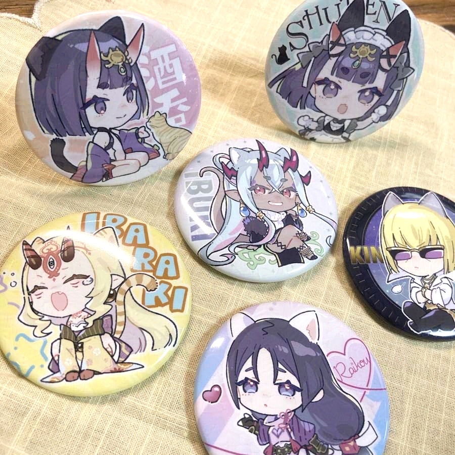 【ランダム】『ねこ酒呑ちゃんと仲間たち』缶バッジ