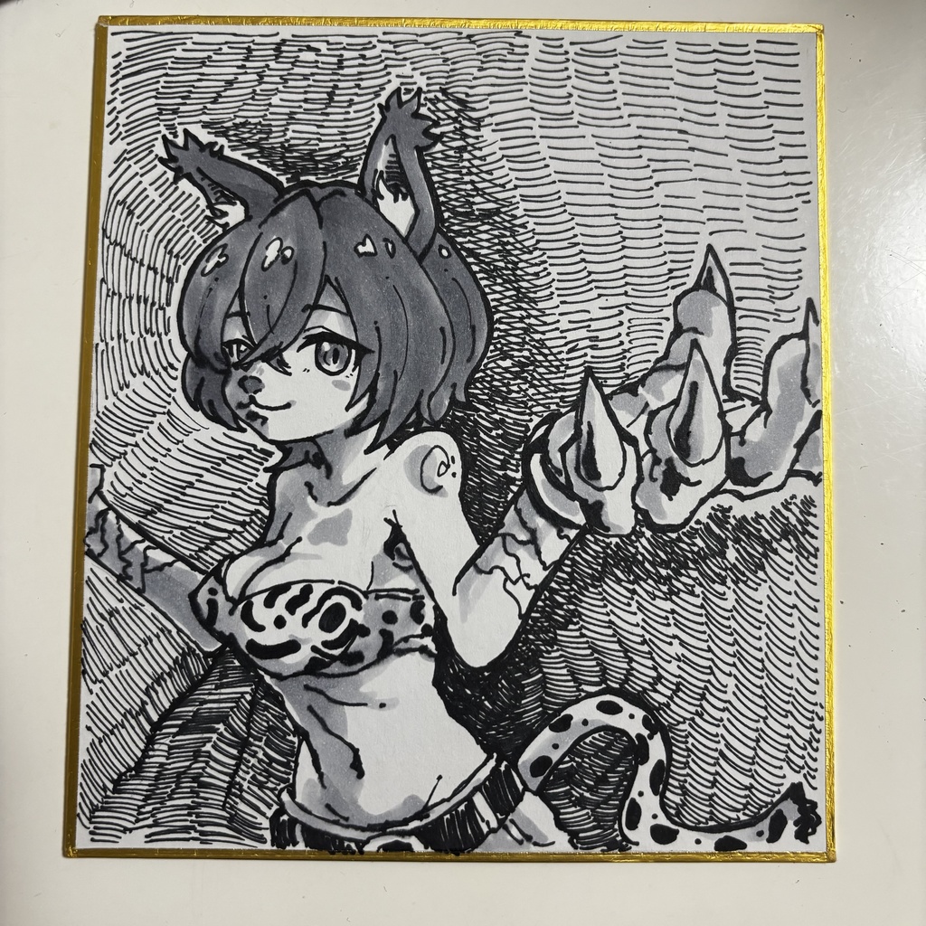 ミニ色紙『ケモ耳娘』