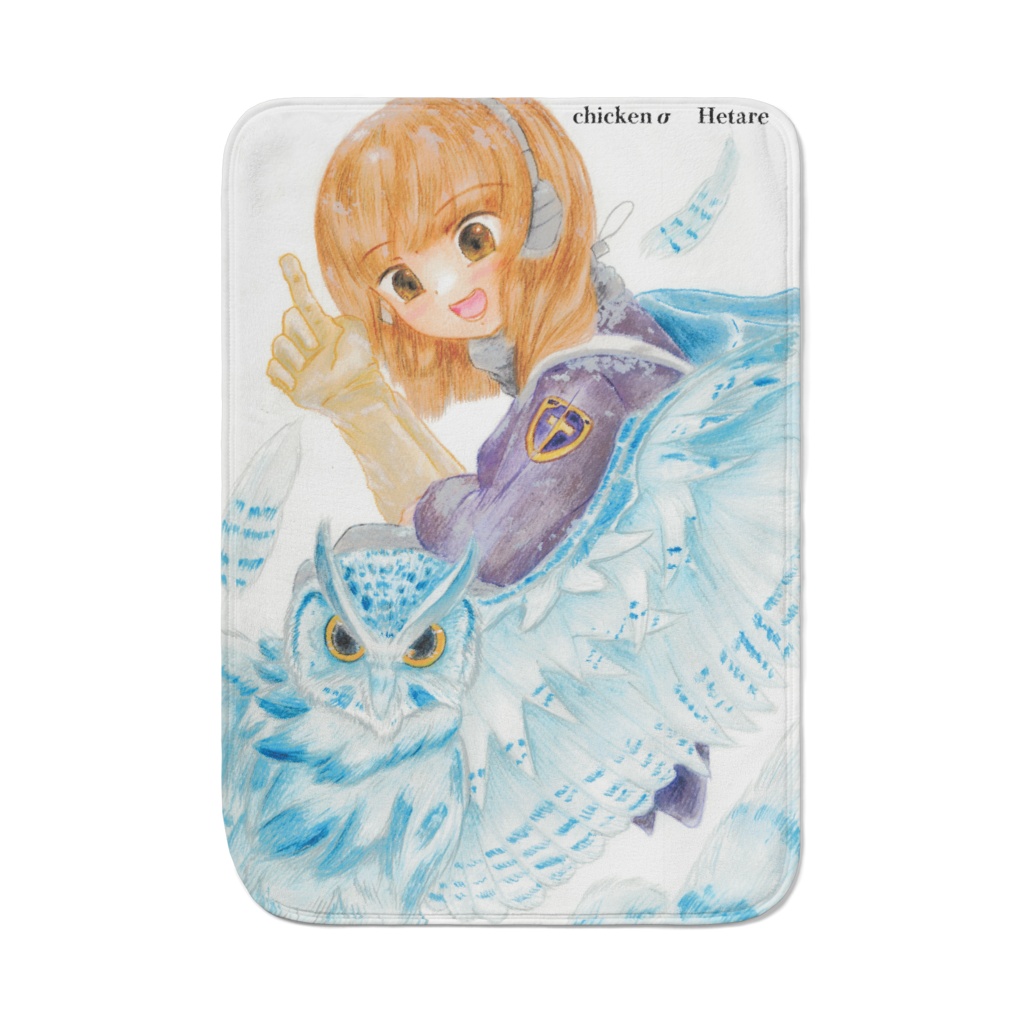 ブランケット　雪フクロウ