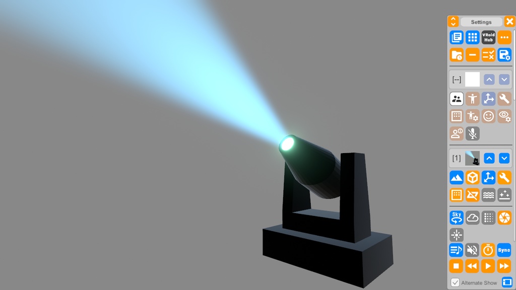 VRMLiveViewer用 ビームライトGLB