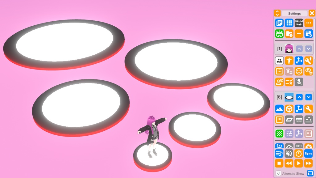 VRMLiveViewer用 スタンド型床のバリエーション集