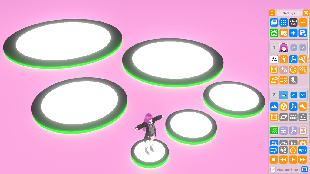 VRMLiveViewer用 スタンド型床のバリエーション集