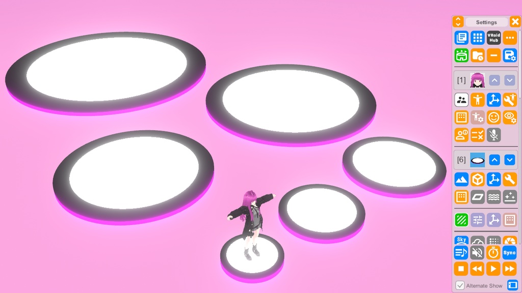 VRMLiveViewer用 スタンド型床のバリエーション集