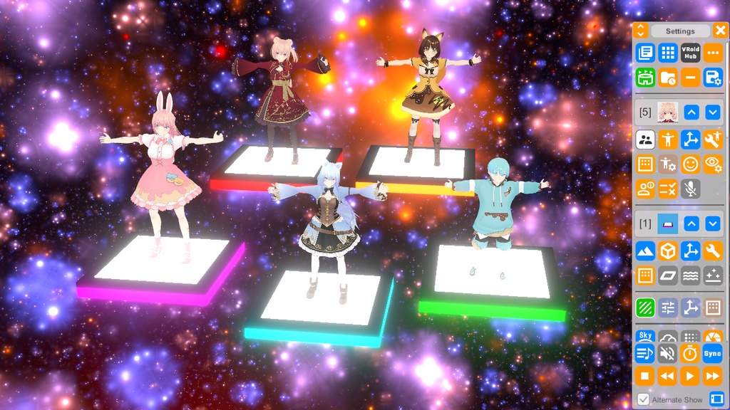 VRMLiveViewer用 スタンド型床のバリエーション集 v1.1