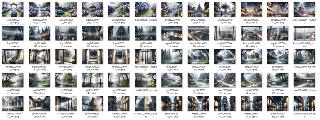 梅雨用背景素材(あじさい/ストリート/室内など)