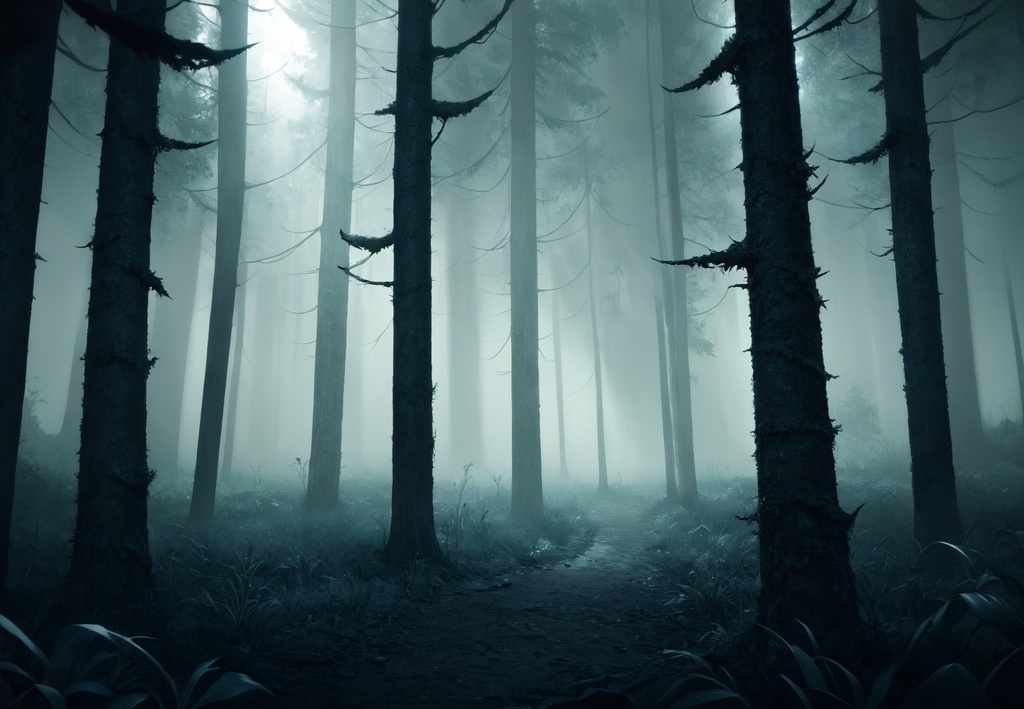 ホラー用背景素材(廊下/廃墟外観/森林/など)