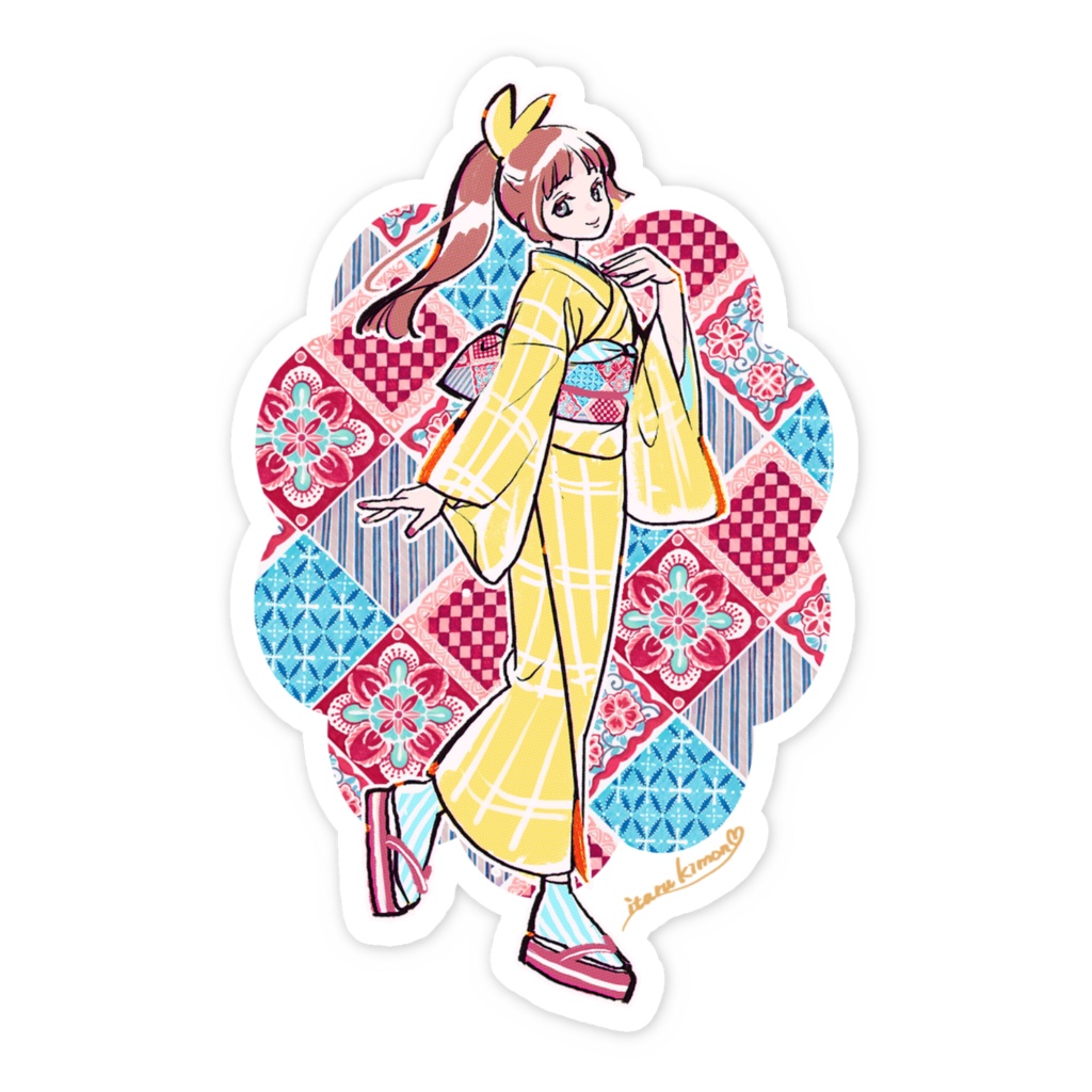 スマホステッカー(紅)