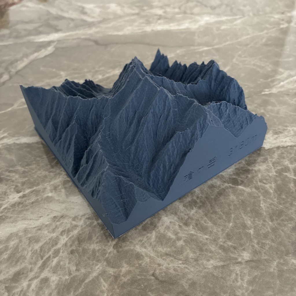 【登頂日刻印対応可能】槍ヶ岳 3D地形模型｜立体地図オブジェ