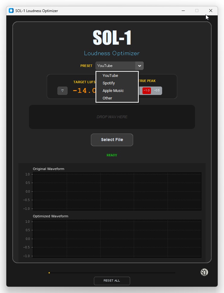 SOL-1 Loudness Optimizer for Windows