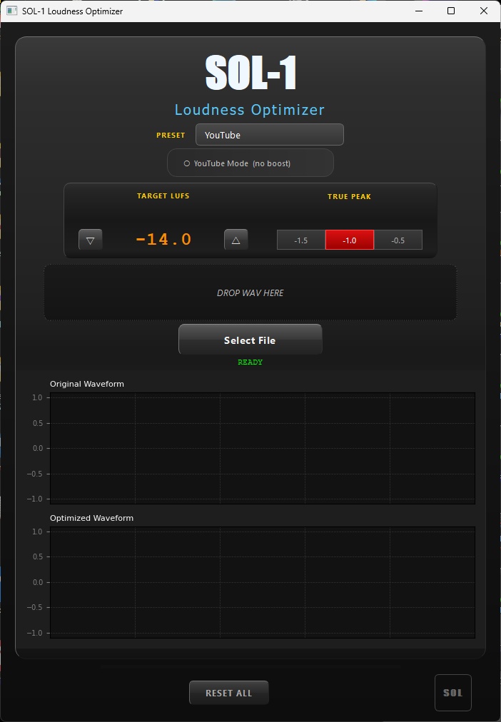 SOL-1 Loudness Optimizer for Windows