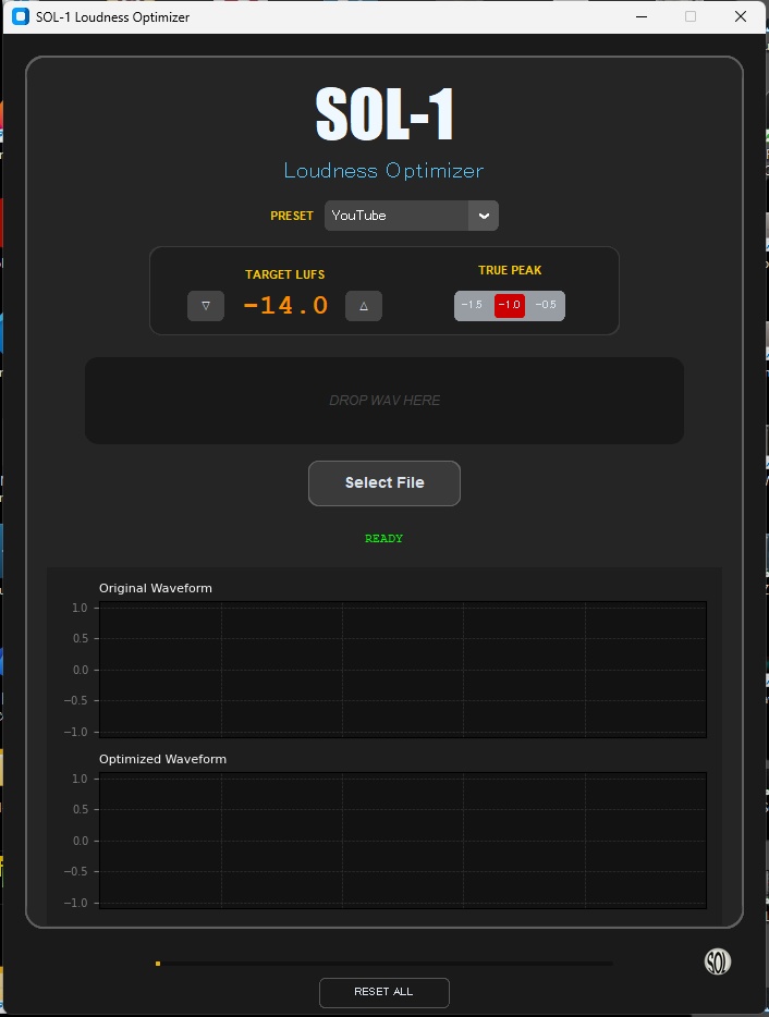 SOL-1 Loudness Optimizer for Windows