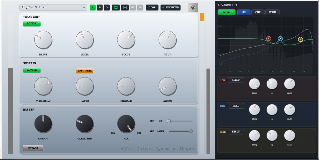 SOL-2 Guitar Dynamics Shaper for Windows