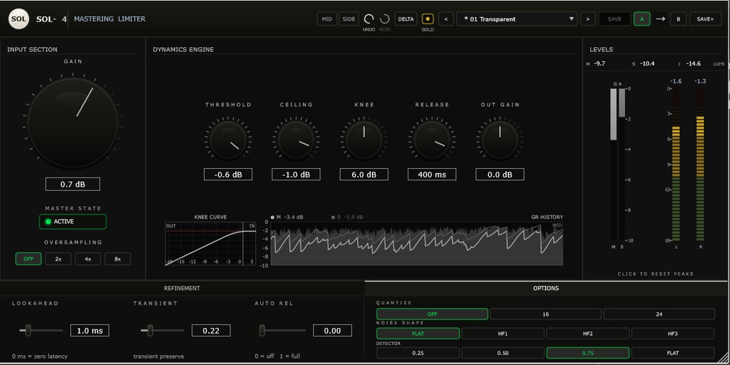 SOL-4 Mastering Limiter (VST3, Windows)