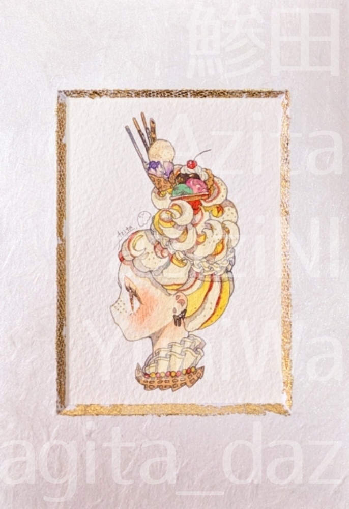 【額装原画2つ】MoriMori、Share【着払い】