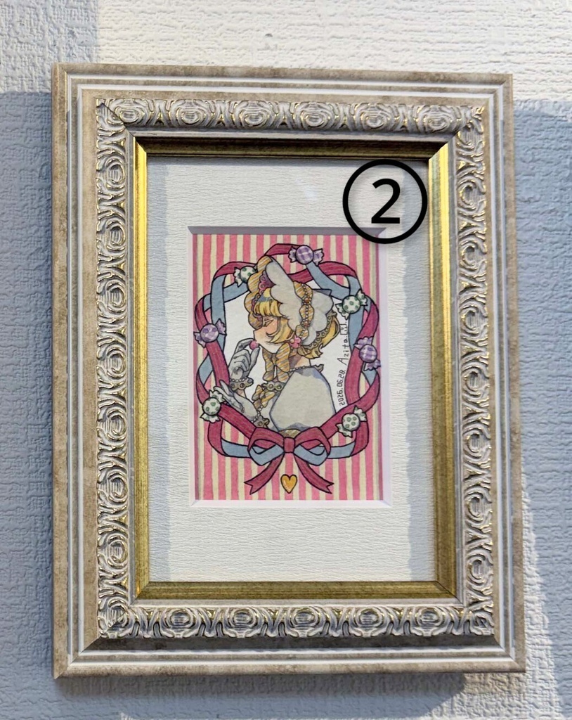 【額装原画】キャンディに惹かれる①、②【着払い】