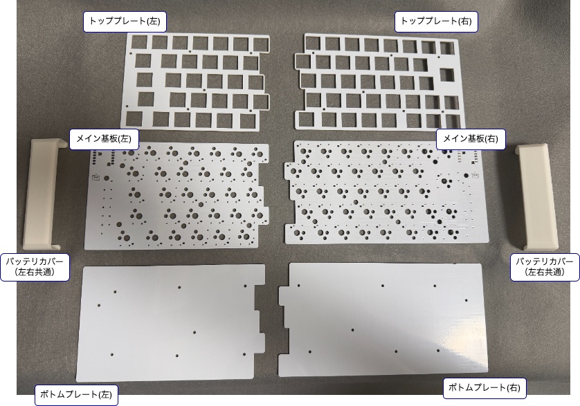完全無線JIS配列左右分割60%キーボード: Tws-lp-jis60