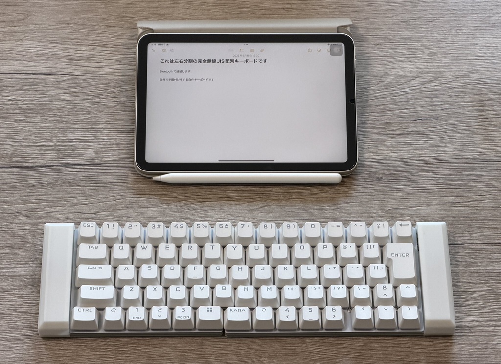 完全無線JIS配列左右分割60%キーボード: Tws-lp-jis60