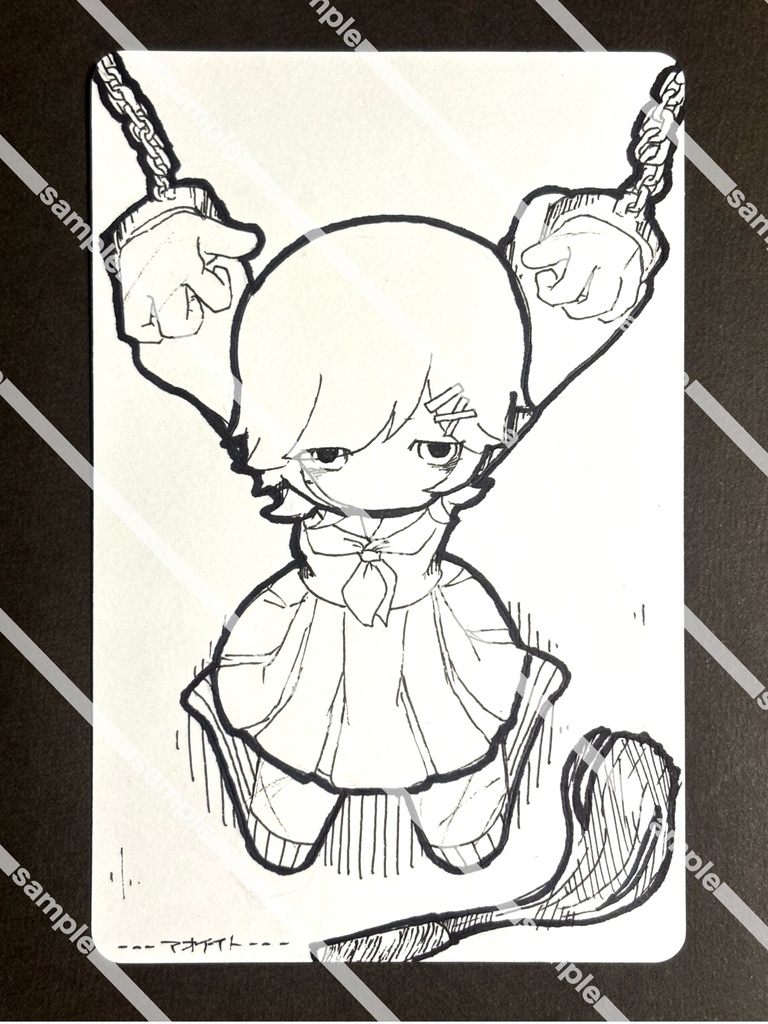 ポストカードサイズ原画「悪趣味」