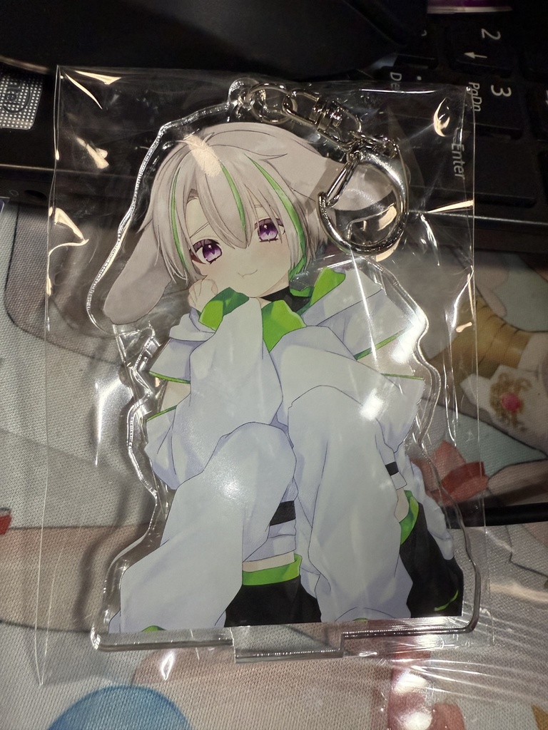 〖商品化第2弾〗アクリルスタンドにもなるアクリルキーホルダー〖微笑み〗